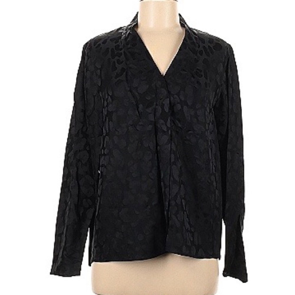 Aritzia Babaton Silk Print Animal Long Sleeve Top